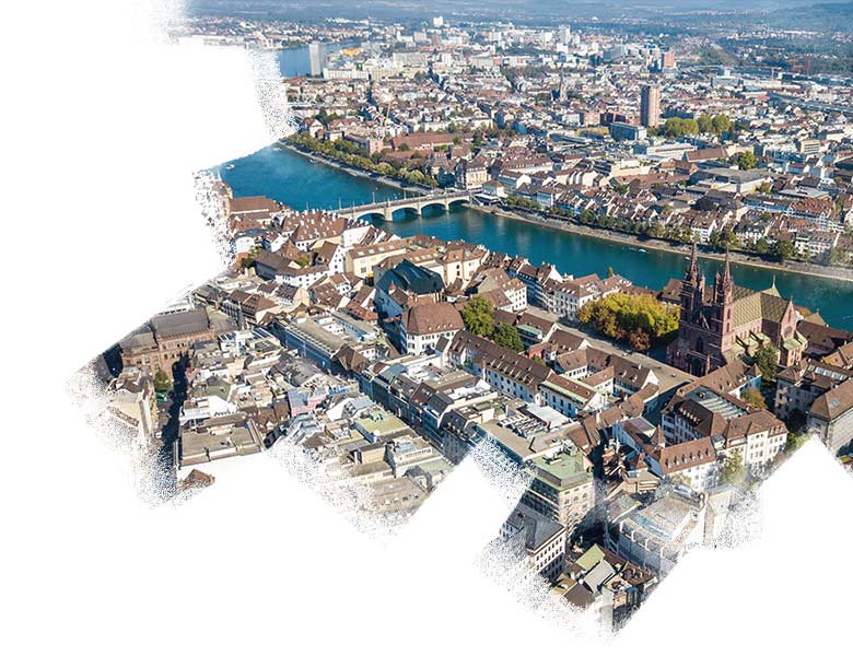 Aerial view on Basel