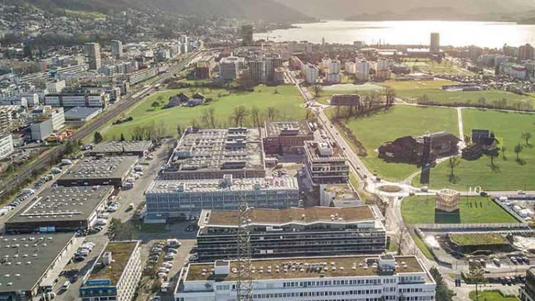 Aerial view on Zug