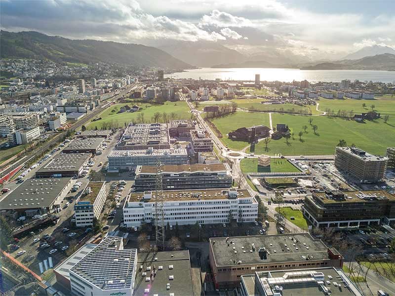 Aerial view on Zug
